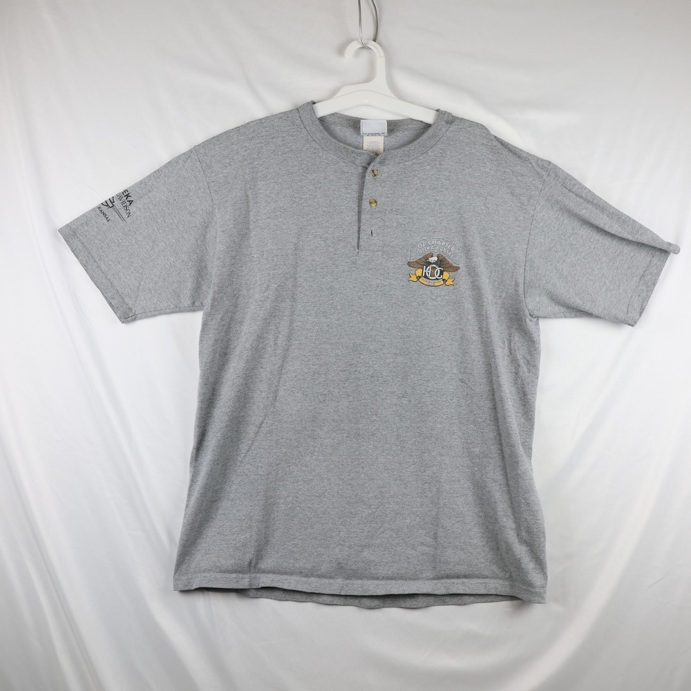 Harley-Davidson Shirt Mens Large Oz Chapter Topeka Kansas HOG Motorcycle Biker